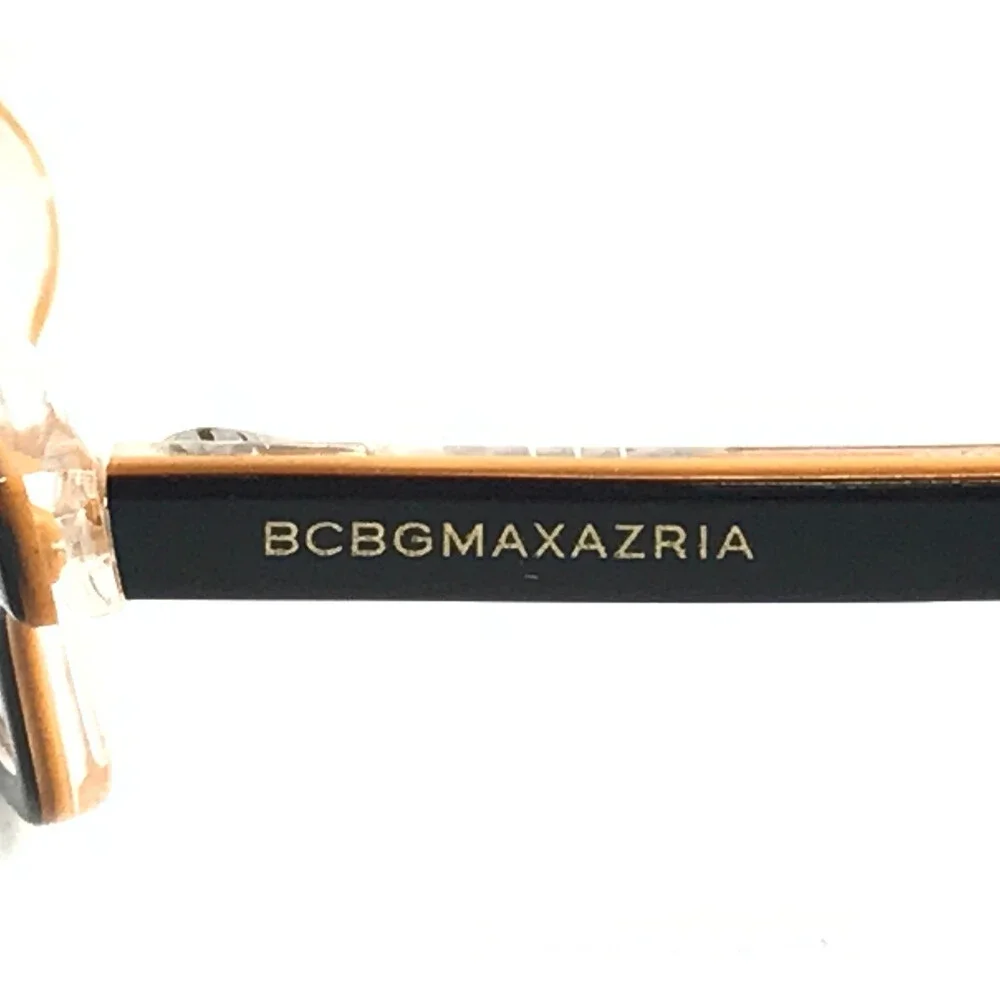 BCBGMAXAZRIA Petite Eyeglasses Frame XENA BLA Black Orange Rectangle 49-15-140